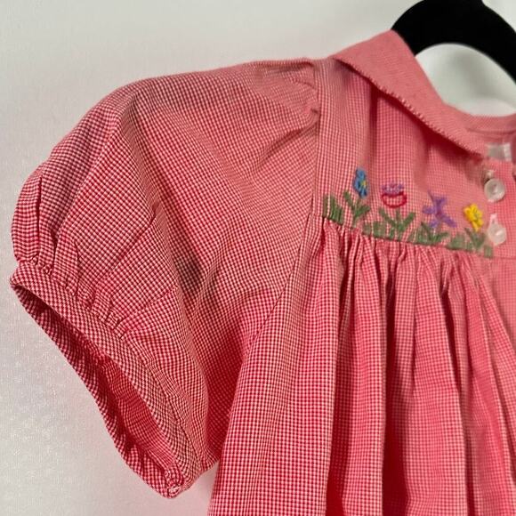 VINTAGE STRASBURG 2 Year Girl Cottagecore Floral Puff Sleeve Button Down Dress - Picture 4 of 11